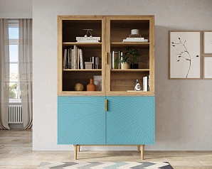 купить красивый Буфет с двумя дверками "Line" LN11/GR1/blue в интернет-магазине в Санкт-Петербурге