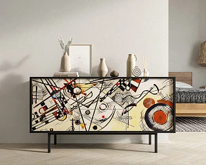 Комод две дверки и три ящика "Emerson" by Kandinsky арт EM08/Print_01 в интернет-магазине в Санкт-Петербурге