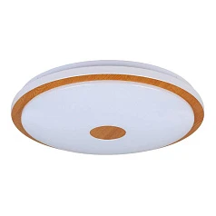 900599 Настенно-потолочный светильник LANCIANO 1, LED 36W, 3300lm, H80, ?560, сталь, дерево, белый, коричневый/пластик с эффектом кристаллов, белый, х в Санкт-Петербурге