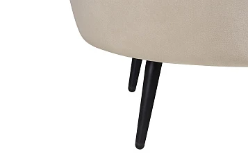 купить Диван ракушка для гостиниц Pearl Triple Taupe на черных ножках в Санкт-Петербурге