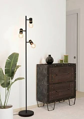 заказать 900179 Торшер LURONE, 3x10W, E27, L205, B50, H1600, основание: ?250, сталь, черный, латунь в Санкт-Петербурге