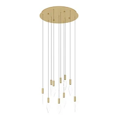 купить красивые 390359 Люстра диммируемая MIRADOR, 10X3W (LED), 3000K, 3400lm, ?580, сталь, латунь, золотой/пластик, прозрачный в интернет-магазине в Санкт-Петербурге
