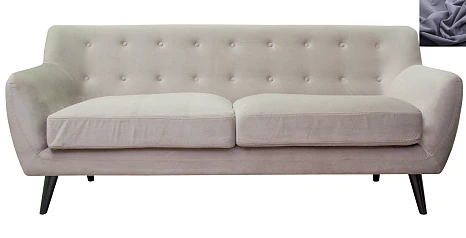 Прямой мягкий диван Albert 11 цвет серый в Санкт-Петербурге