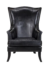 Кожаное кресло каминное Chester Black Leather на заказ в Санкт-Петербурге