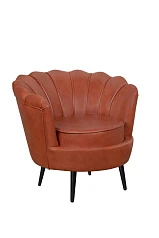 Низкое кресло ракушка Pearl Brown на черных ножках в интернет-магазине в Санкт-Петербурге