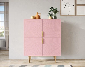 купить Большой комод с четырьмя дверками "Line" LN03/GR1/pink в интернет-магазине в Санкт-Петербурге