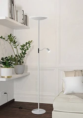 фото 901978 Светодиодный торшер CONIVARINO, 26,5W 1X4W(LED LED), 2700K, 3150 480lm, сталь, белый в Санкт-Петербурге