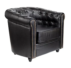 фото Кожаное кресло Karo Black V2 в Санкт-Петербурге