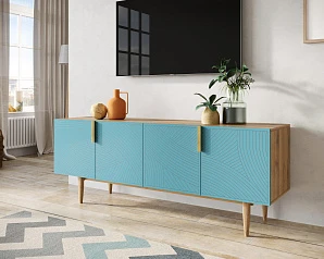 Комод под TV с четыремя дверками "Line" LN06/GR1/blue в интернет-магазине в Санкт-Петербурге