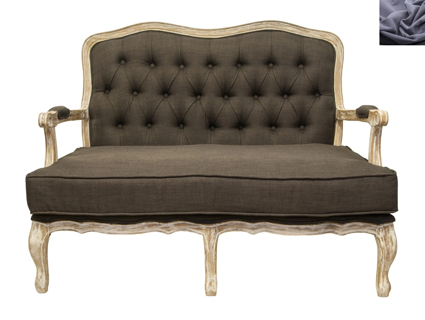 фото Прямой диван модерн Yareli Brown V2 серый в интерьере в Санкт-Петербурге