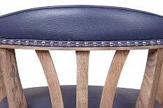 Мягкий стул с подлокотниками Tanner Blue Leather в Санкт-Петербурге