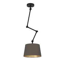 купить 390198 Настенно-потолочный светильник PISTUNIO, 1x40W(E27), сталь, черн, текстиль, капучино, золотистый в Санкт-Петербурге