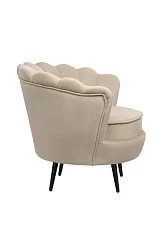 Низкое кресло ракушка Pearl Taupe на черных ножках в Санкт-Петербурге