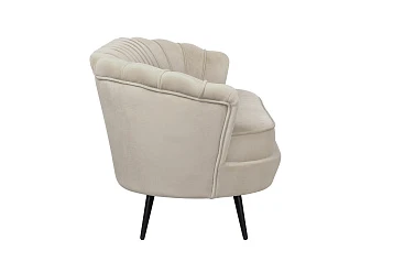 купить Диван ракушка для гостиниц Pearl Triple Taupe на черных ножках в Санкт-Петербурге