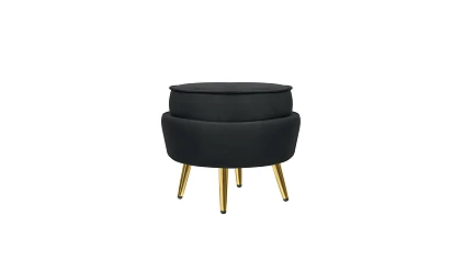 заказать Кресло с пуфом ракушка Pearl Black в Санкт-Петербурге