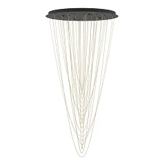 купить красивые 390355 Люстра диммируемая TREPUCO, 8X5,4W (LED), 3000K, 4080lm, ?780, сталь, черный/сталь, латунь в Санкт-Петербурге