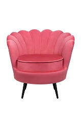 красивое Низкое кресло ракушка Pearl Karmin на черных ножках в интернет-магазине в Санкт-Петербурге