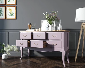 Консоль "Leontina Lavanda" 6 ящиков арт ST9358L в интерьере в Санкт-Петербурге