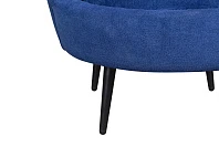 Низкое кресло ракушка Pearl синий на черных ножках в интернет-магазине в Санкт-Петербурге