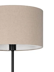 купить 900862 Торшер с ножным выключателем FENIGLIA, 1X40W (E27), H1510, сталь, черный / текстиль, лен, беж в Санкт-Петербурге