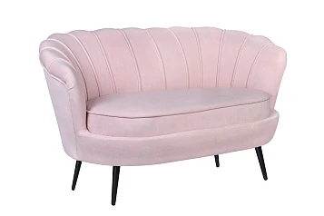 Диван ракушка Pearl Double Pink на черных ножках в Санкт-Петербурге