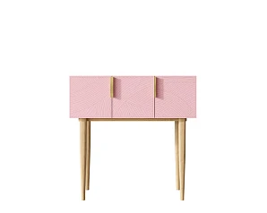 Консоль с тремя дверками "Line" LN15/GR1/pink в интерьере в Санкт-Петербурге