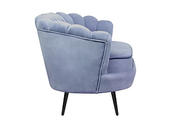Диван ракушка Pearl Double Blue на черных ножках в интернет-магазине в Санкт-Петербурге