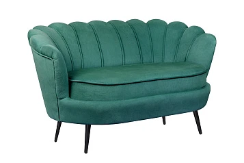 Дизайнерский диван Pearl Double Green V2 на черных ножках в интернет-магазине в Санкт-Петербурге