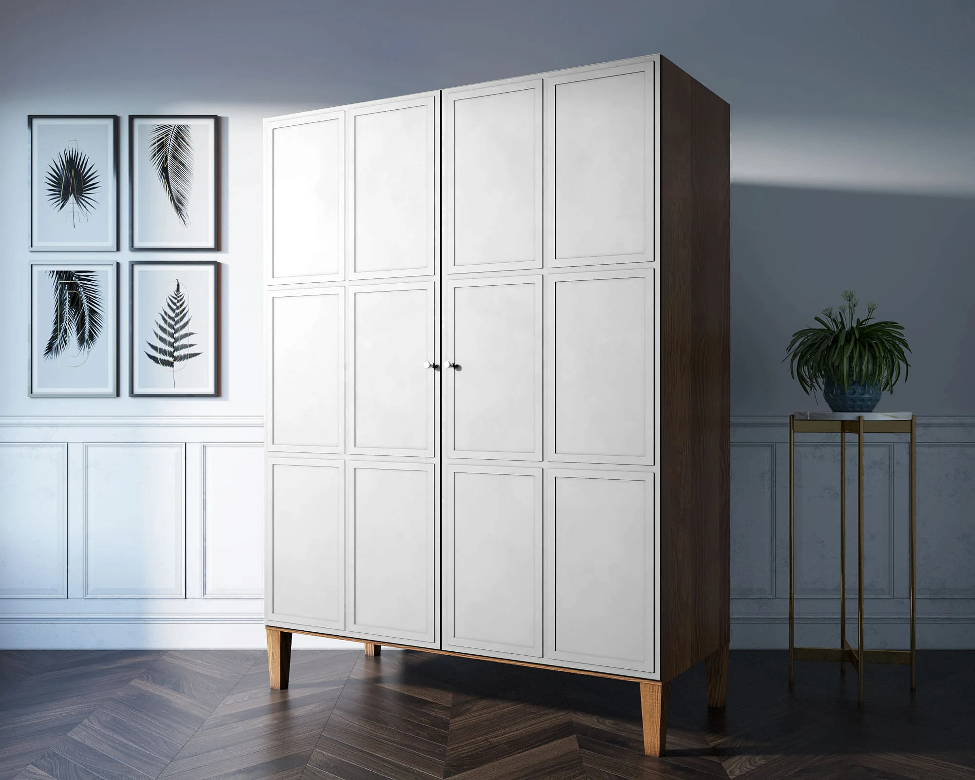Шкаф "Andersen" широкий двухстворчатый арт AN27WH в интернет-магазине в Санкт-Петербурге