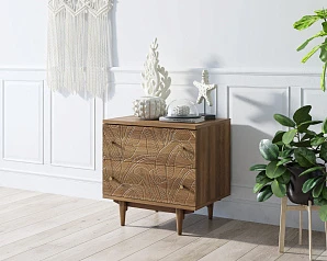 Комод "Boho" 2 ящика джангл арт BH06 в интерьере в Санкт-Петербурге