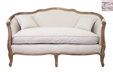 купить стильный Двухместный диван ампир Darcy 2 цвет розовый в интернет-магазине в Санкт-Петербурге