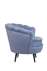 Низкое кресло ракушка Pearl Sky на черных ножках в Санкт-Петербурге
