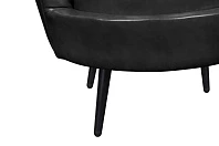 Низкое кресло ракушка Pearl Black V2 на черных ножках в Санкт-Петербурге