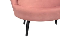 Низкое кресло ракушка Pearl Pink V3 на черных ножках в интернет-магазине в Санкт-Петербурге