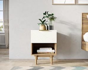 купить стильные Тумбочка с верхним ящиком "Line" LN10/GR1/beige в Санкт-Петербурге