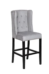 Дизайнерский барный стул Skipton Grey Velvet в Санкт-Петербурге