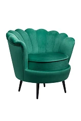 Низкое кресло ракушка Pearl Green V2 на черных ножках в интернет-магазине в Санкт-Петербурге