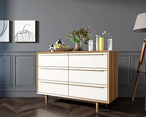 фото Комод "Bruni white" с шестью ящиками арт BR05WH в Санкт-Петербурге