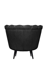 Низкое кресло ракушка Pearl Black V2 на черных ножках в интернет-магазине в Санкт-Петербурге