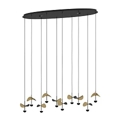 купить красивые 390342 Люстра диммируемая DRACERA, 10X2,3W (LED), 3000K, 2800lm, L1120, B330, H1500, сталь, черный/сталь, черный, золотой в интернет-магазине в Санкт-Петербурге