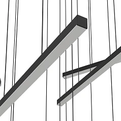 красивые 390351 Люстра диммируемая LINDOZA, 12X8,4W (LED), 3000K, 12000lm, ?780, сталь, черный/пластик, белый в Санкт-Петербурге