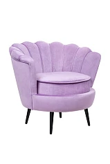 заказать Низкое кресло ракушка Pearl Purple на черных ножках в Санкт-Петербурге