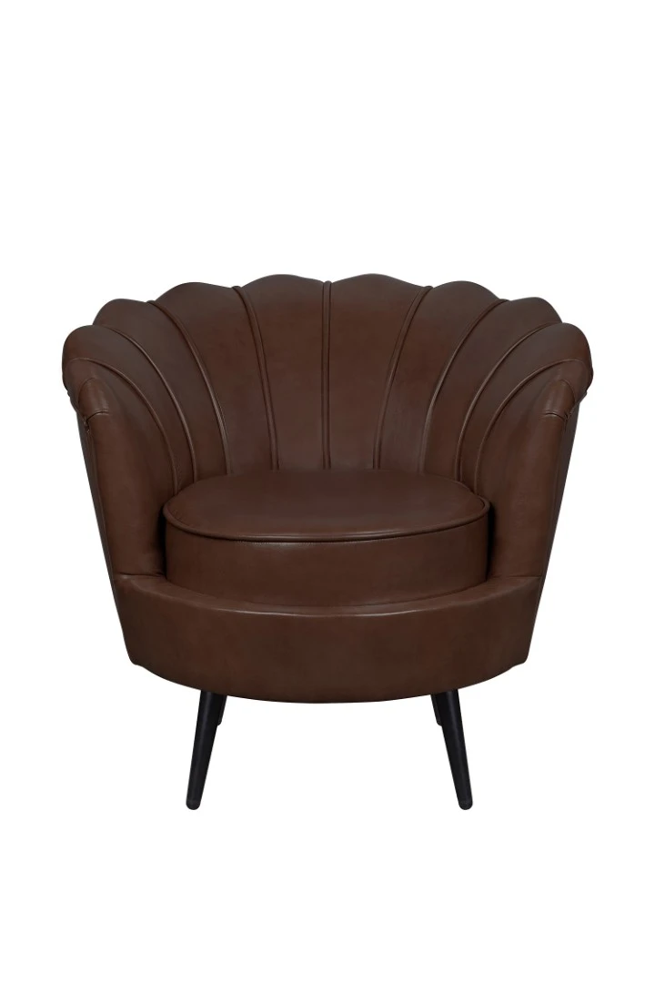 стильные Низкое кресло ракушка Pearl Brown V2 на черных ножках в Санкт-Петербурге
