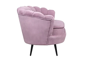 Дизайнерский двухместный диван Pearl Double Pink на черных ножках в Санкт-Петербурге