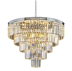 Люстра Odeon 5 Rings Chrome в интерьере в Санкт-Петербурге