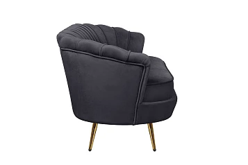 Трехместный диван ракушка для гостиниц Pearl Triple Black в Санкт-Петербурге
