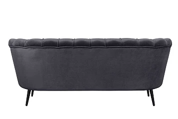 Диван ракушка для гостиниц Pearl Triple Black на черных ножках в Санкт-Петербурге