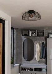 красивые 43896 Потолочная люстра RINROE, 1х40W (E27), H200, ?450, сталь, черный в Санкт-Петербурге