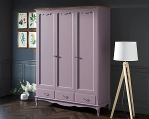 заказать Шкаф Leontina Lavanda для одежды трехстворчатый с ящиками арт ST9327KR/3L в интернет-магазине в Санкт-Петербурге