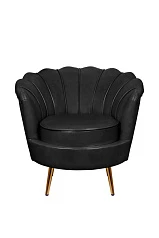 Низкое кресло ракушка Pearl Black V2 в интерьере в Санкт-Петербурге